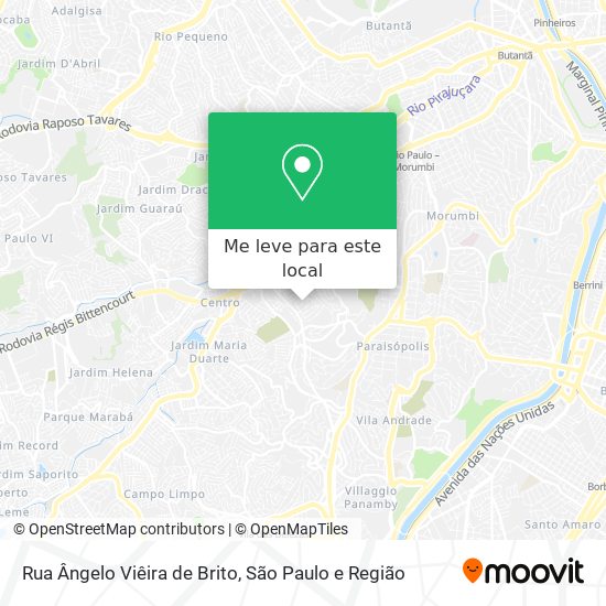 Rua Ângelo Viêira de Brito mapa