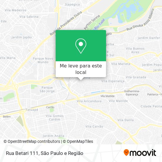 Rua Betari 111 mapa
