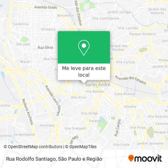 Rua Rodolfo Santiago mapa