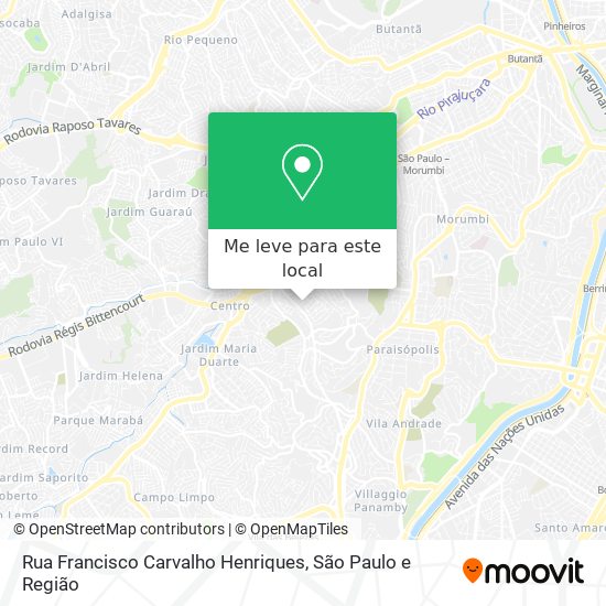 Rua Francisco Carvalho Henriques mapa