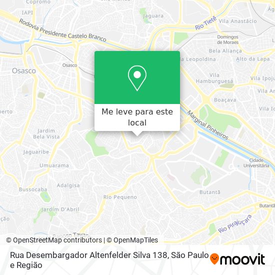 Rua Desembargador Altenfelder Silva 138 mapa