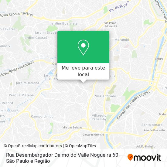 Rua Desembargador Dalmo do Valle Nogueira 60 mapa