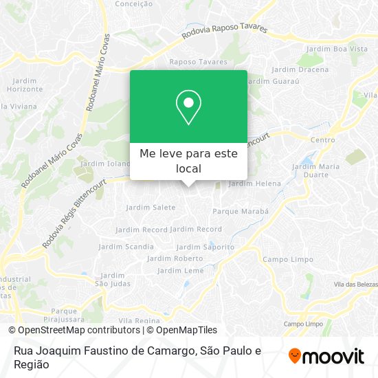Rua Joaquim Faustino de Camargo mapa