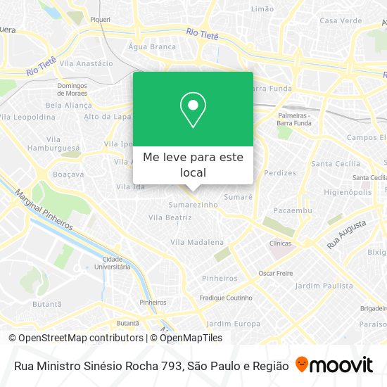Rua Ministro Sinésio Rocha 793 mapa