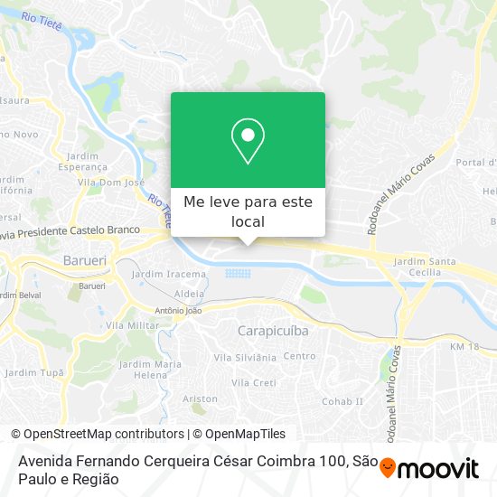 Avenida Fernando Cerqueira César Coimbra 100 mapa
