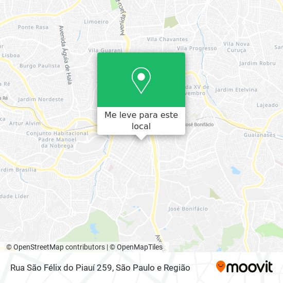 Rua São Félix do Piauí 259 mapa