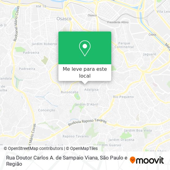 Rua Doutor Carlos A. de Sampaio Viana mapa