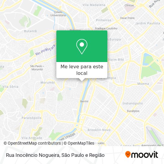 Rua Inocêncio Nogueira mapa