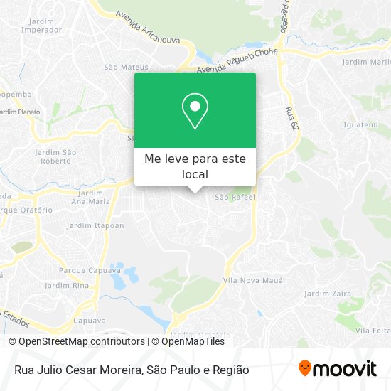 Rua Julio Cesar Moreira mapa