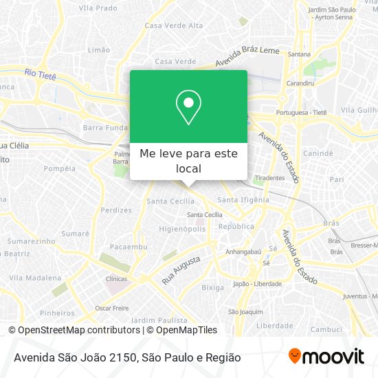 Avenida São João 2150 mapa