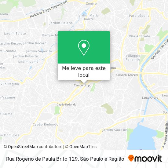 Rua Rogerio de Paula Brito 129 mapa