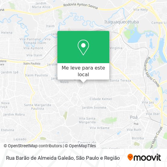 Rua Barão de Almeida Galeão mapa