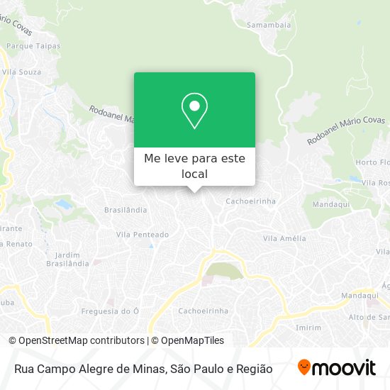 Rua Campo Alegre de Minas mapa