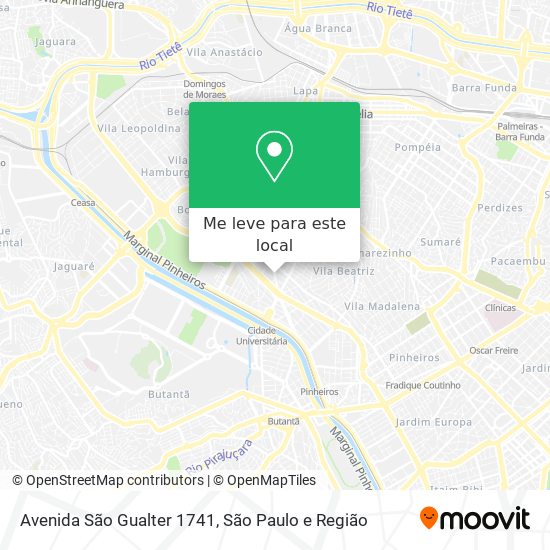 Avenida São Gualter 1741 mapa