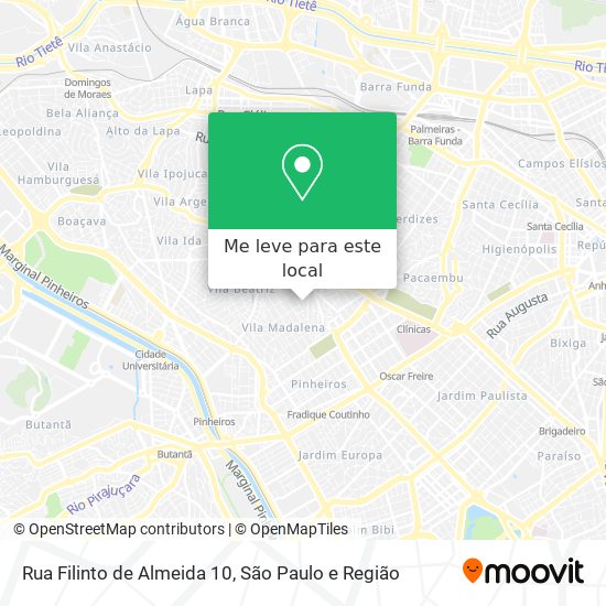 Rua Filinto de Almeida 10 mapa