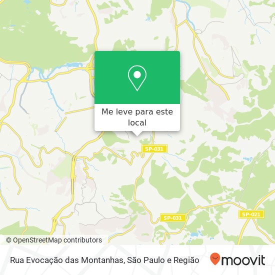 Rua Evocação das Montanhas mapa