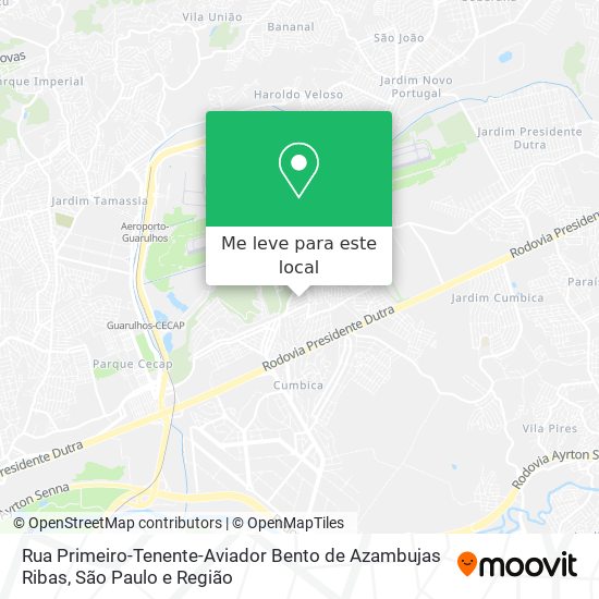 Rua Primeiro-Tenente-Aviador Bento de Azambujas Ribas mapa