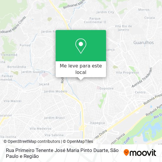 Rua Primeiro Tenente José Maria Pinto Duarte mapa