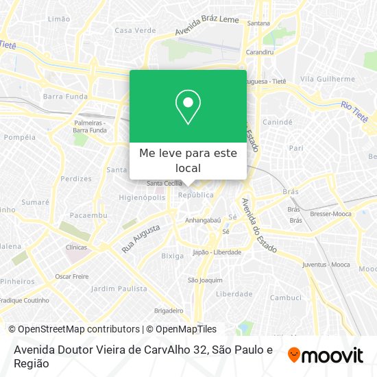 Avenida Doutor Vieira de CarvAlho 32 mapa
