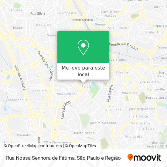 Rua Nossa Senhora de Fátima mapa