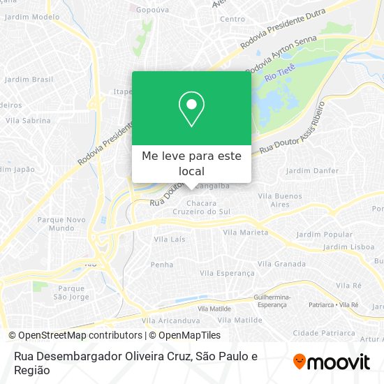 Rua Desembargador Oliveira Cruz mapa
