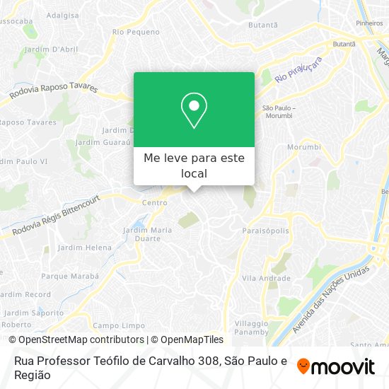 Rua Professor Teófilo de Carvalho 308 mapa