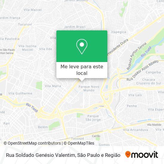 Rua Soldado Genésio Valentim mapa