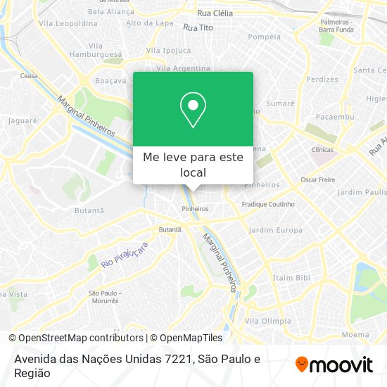 Avenida das Nações Unidas 7221 mapa