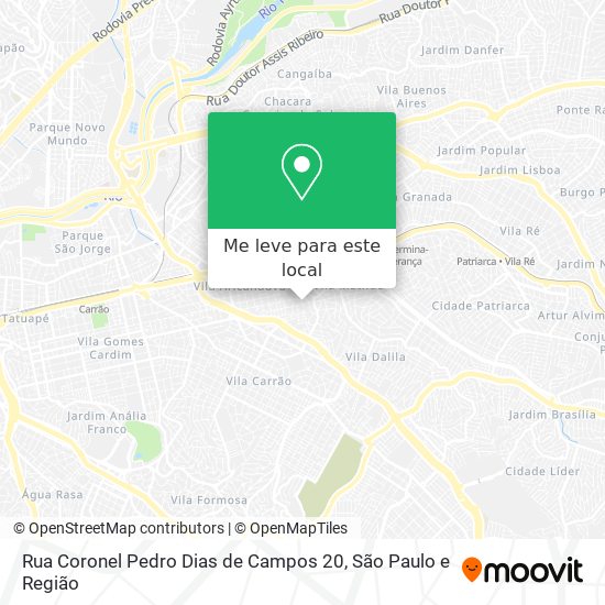 Rua Coronel Pedro Dias de Campos 20 mapa