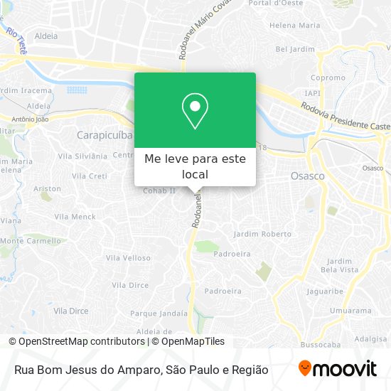 Rua Bom Jesus do Amparo mapa