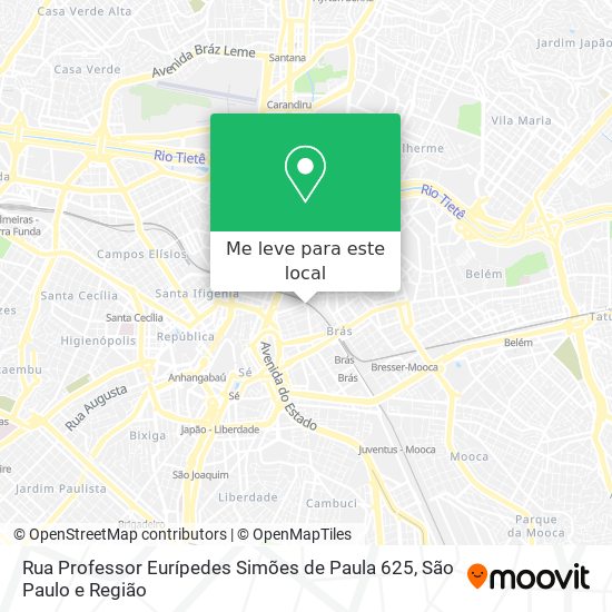 Rua Professor Eurípedes Simões de Paula 625 mapa