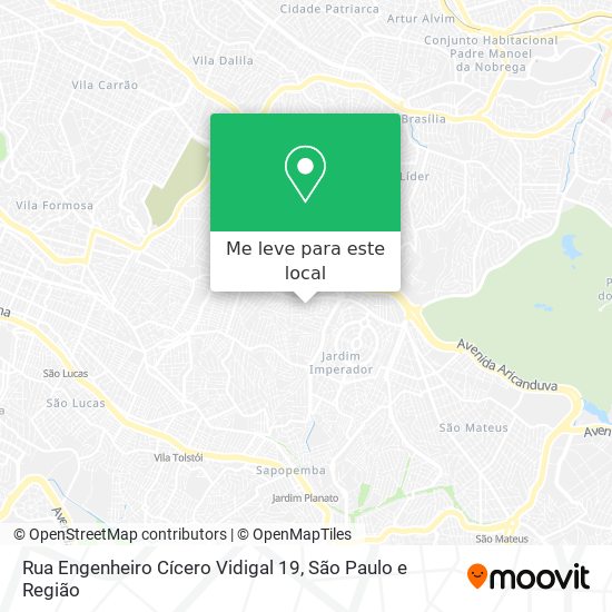 Rua Engenheiro Cícero Vidigal 19 mapa