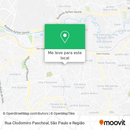 Rua Clodomiro Paschoal mapa