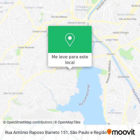 Rua Antônio Raposo Barreto 151 mapa