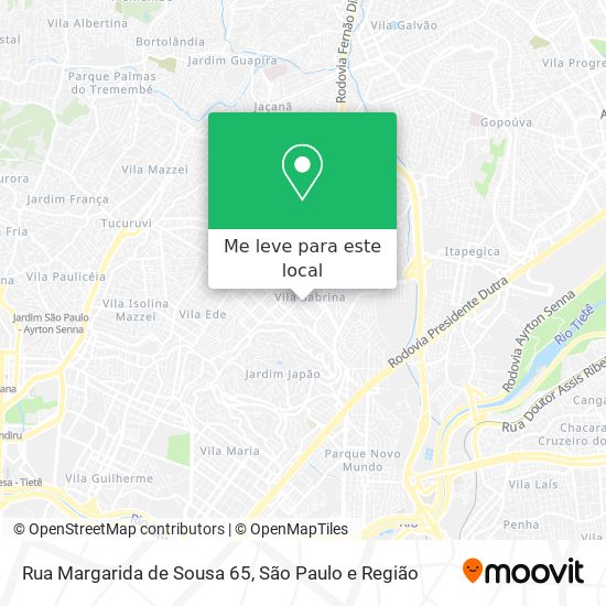 Rua Margarida de Sousa 65 mapa