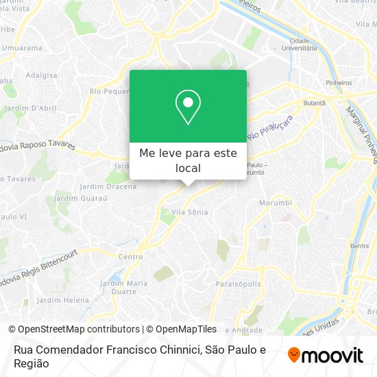 Rua Comendador Francisco Chinnici mapa