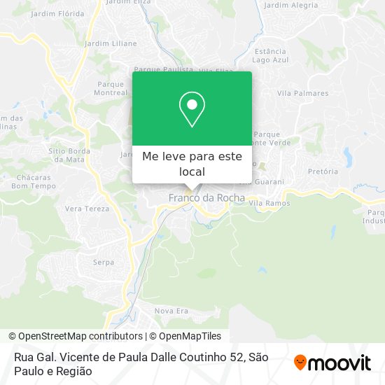 Rua Gal. Vicente de Paula Dalle Coutinho 52 mapa