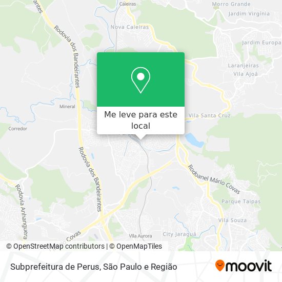 Subprefeitura de Perus mapa