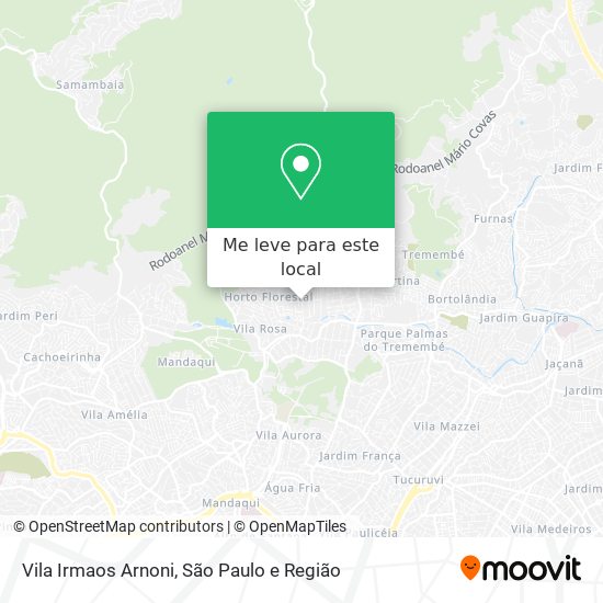 Vila Irmaos Arnoni mapa