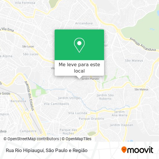 Rua Rio Hipiauguí mapa