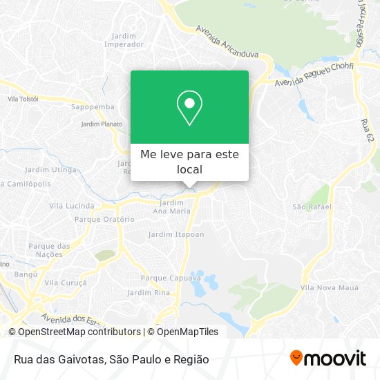 Rua das Gaivotas mapa