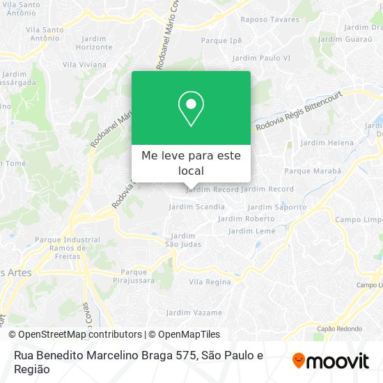 Rua Benedito Marcelino Braga 575 mapa