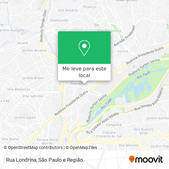 Rua Londrina mapa