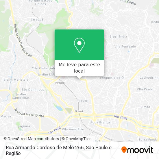 Rua Armando Cardoso de Melo 266 mapa