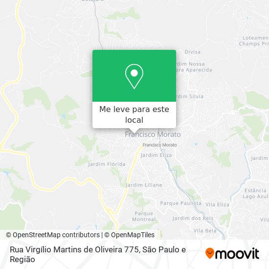 Rua Virgílio Martins de Oliveira 775 mapa