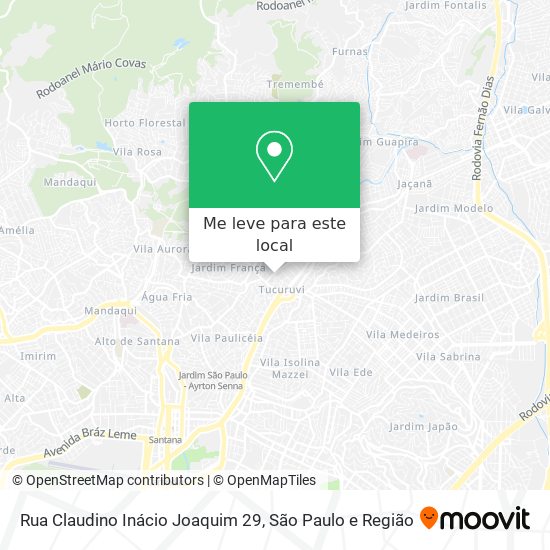 Rua Claudino Inácio Joaquim 29 mapa