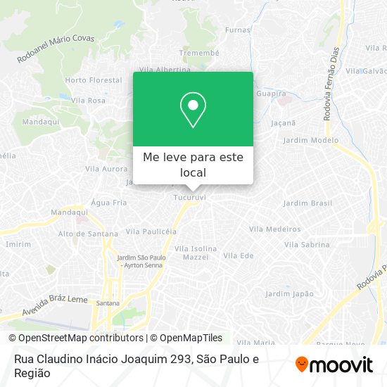 Rua Claudino Inácio Joaquim 293 mapa