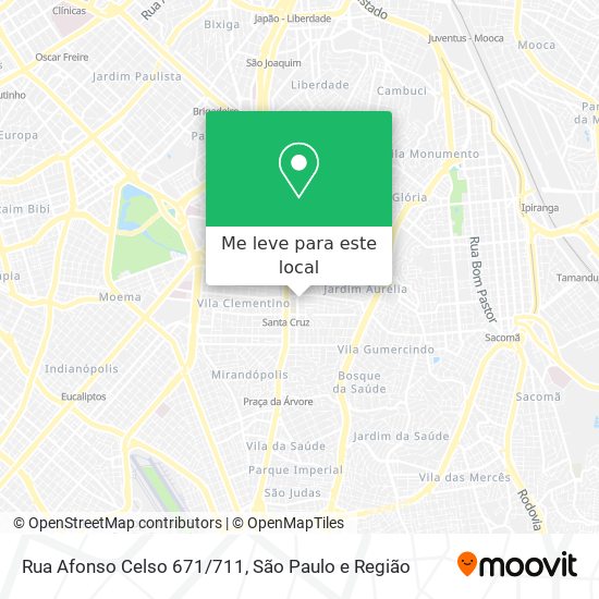 Rua Afonso Celso 671/711 mapa