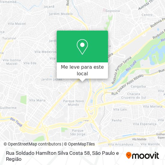 Rua Soldado Hamílton Silva Costa 58 mapa