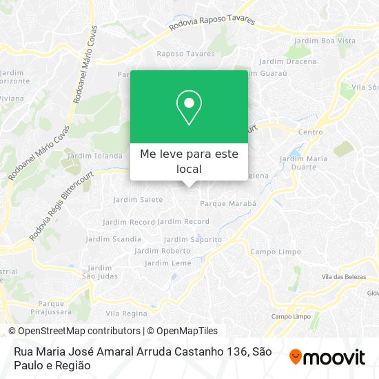 Rua Maria José Amaral Arruda Castanho 136 mapa